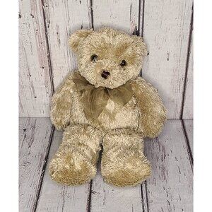 9" Vintage Flowers Inc Balloons Silky Tan Teddy Bear Plush Brown Stuffed Animal
